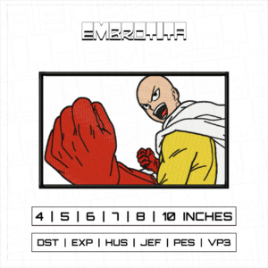 ONE PUNCH MAN 3 Embroidery Design - machine embroidery design file