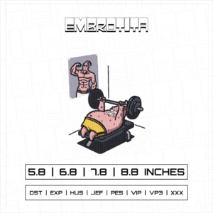 PATRICK WORKOUT MAJIN BUU Embroidery Design - machine embroidery design file