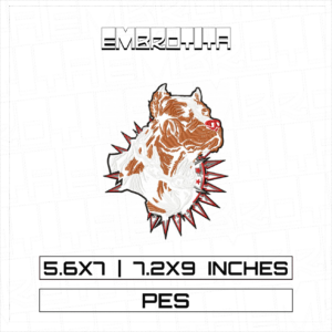 PITBULL12 2 Embroidery Design - machine embroidery design file