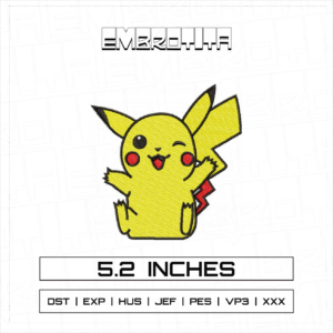 PICACHU Embroidery Design - machine embroidery design file