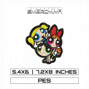 POWERPUFF GIRLS 2 Embroidery Design - machine embroidery design file