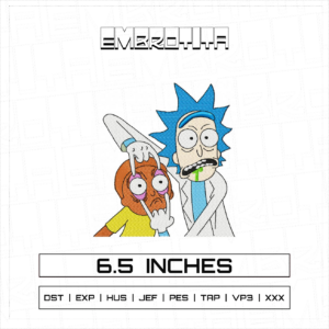 RICK I MORTY Embroidery Design - machine embroidery design file