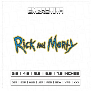 RICK AND MORTY Embroidery Design - machine embroidery design file