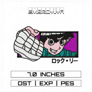 ROCK LEE 7 Embroidery Design - machine embroidery design file