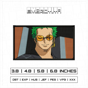 RORONOA ZORO V2 X ONE PIECE Embroidery Design - machine embroidery design file