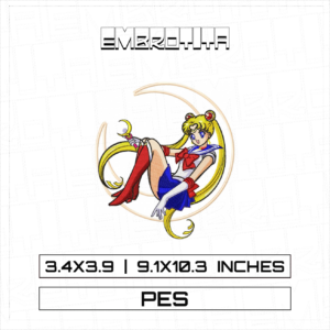 SAILOR MOON Embroidery Design - machine embroidery design file