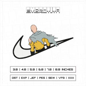 SAITAMA NIKE X ONE PUNCH MAN Embroidery Design - machine embroidery design file