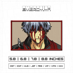 SAKATA GINTOKI Embroidery Design - machine embroidery design file