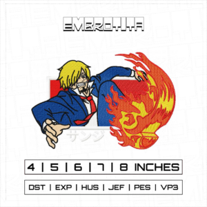 SANJI X ONE PIECE 3 Embroidery Design - machine embroidery design file