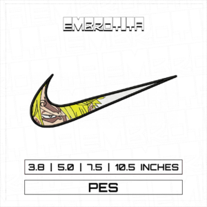 SANJI NIKE X ONE PIECE Embroidery Design - machine embroidery design file