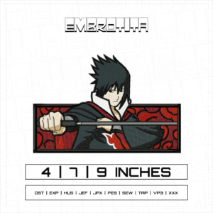 SASUKE X NARUTO 5 Embroidery Design - machine embroidery design file