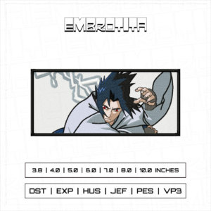 SASUKE X NARUTO 6 Embroidery Design - machine embroidery design file