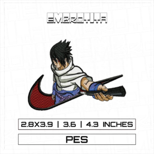SASUKE NIKE X NARUTO 3 Embroidery Design - machine embroidery design file