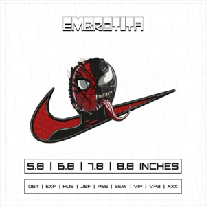 SPIDERMAN AND VENOM X MARVEL Embroidery Design - machine embroidery design file
