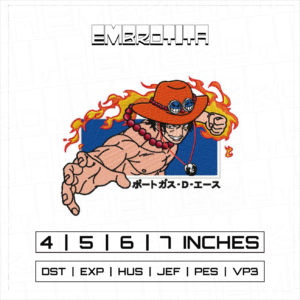 ACE X ONE PIECE Embroidery Design - machine embroidery design file