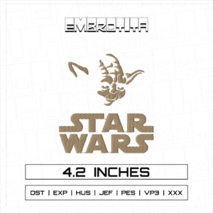 STAR WARS YODA Embroidery Design - machine embroidery design file