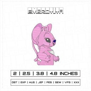 STITCH PINK COUPLE Embroidery Design - machine embroidery design file