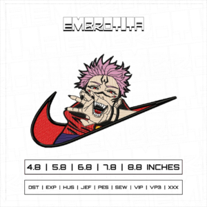 SUKUNA X JUJUTSU KAISEN 2 Embroidery Design - machine embroidery design file