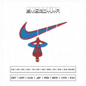 SWOOSH SPIDERNAN V4 Embroidery Design - machine embroidery design file