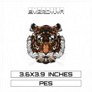 TIGERS EYES LIKE GIMLETS Embroidery Design - machine embroidery design file