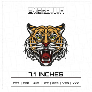 TIGER 2 Embroidery Design - machine embroidery design file