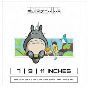 TOTORO Embroidery Design - machine embroidery design file