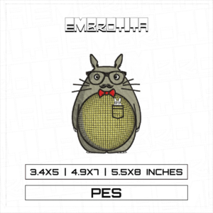 TOTORO 3 Embroidery Design - machine embroidery design file