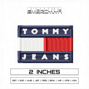 TOMMY JEANS 2 Embroidery Design - machine embroidery design file