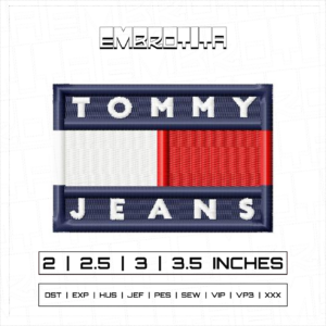 TOMMY JEANS Embroidery Design - machine embroidery design file