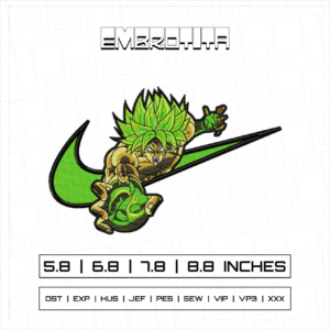 BROLY LEGENDARY SUPER SAIYAN X DRAGON BALL Embroidery Design - machine embroidery design file
