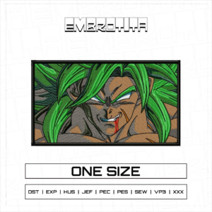 BROLY 7 8 X DRAGON BALL Embroidery Design - machine embroidery design file
