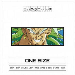BROLY 8 X DRAGON BALL Embroidery Design - machine embroidery design file
