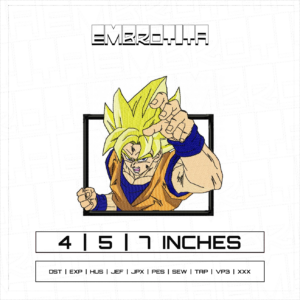 BOX SS GOKU X DRAGON BALL Embroidery Design - machine embroidery design file