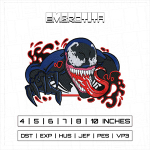 VENOM X MARVEL Embroidery Design - machine embroidery design file