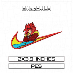 VEGETA NIKE X DRAGON BALL Embroidery Design - machine embroidery design file