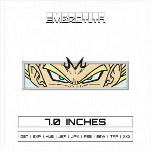 VEGETA X DRAGON BALL Embroidery Design - machine embroidery design file