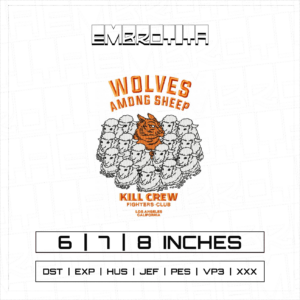 WOLVES Embroidery Design - machine embroidery design file