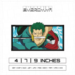 ZORO BOXED X ONE PIECE Embroidery Design - machine embroidery design file