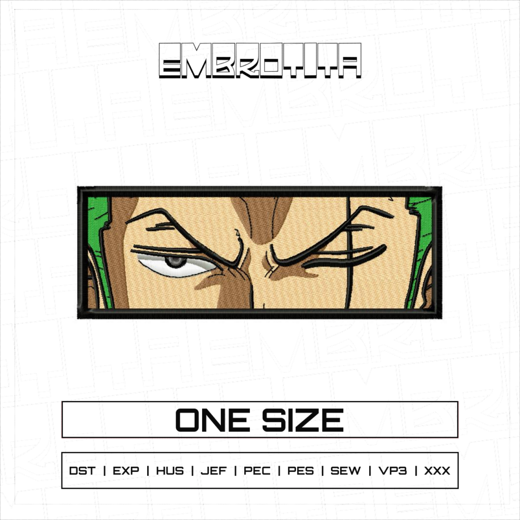 ZORO BOX 7 8 X ONE PIECE Embroidery Design - machine embroidery design file