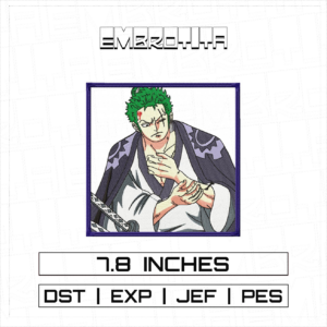 ZORO WANO X ONE PIECE Embroidery Design - machine embroidery design file