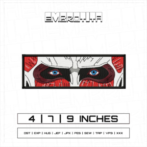 COLOSSAL TITAN EYES Embroidery Design - machine embroidery design file