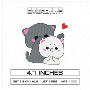 CHIBI CATS Embroidery Design - machine embroidery design file