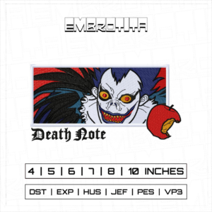 DEATH NOTE 2 Embroidery Design - machine embroidery design file