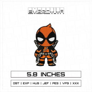 DEADPOOL X MARVEL 4 Embroidery Design - machine embroidery design file