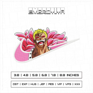 DOFLAMINGO X ONE PIECE Embroidery Design - machine embroidery design file