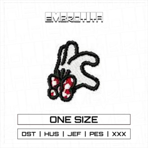 BY 1 MINNIE HAND 2 Embroidery Design - machine embroidery design file