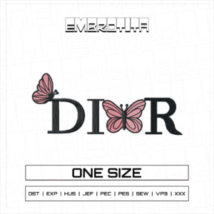 BUTTERFLY DIOR X JOJO Embroidery Design - machine embroidery design file