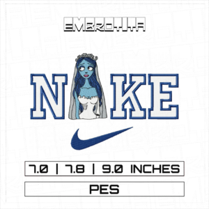 BY 7 NIKE CORPSE BRIDE V1 Embroidery Design - machine embroidery design file