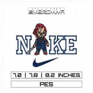 BY 7 NIKE CHUCKY V2 Embroidery Design - machine embroidery design file
