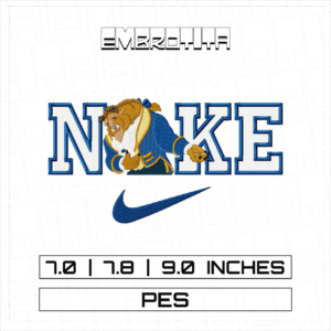 BY 7 NIKE THE BEAST Embroidery Design - machine embroidery design file